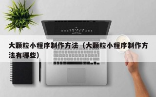 建湖大颗粒小程序制作方法（大颗粒小程序制作方法有哪些）